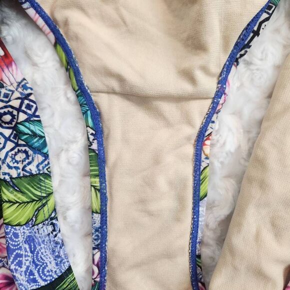 Swimsuits for All Blue and Pink Floral Hibiscus Print Swim Brief Bottom Size 26 - Picture 6 of 6